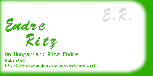 endre ritz business card